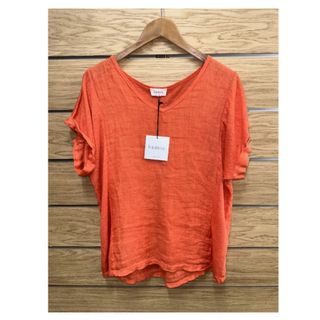 Frederic Linen Shirt (no Band) - Orange