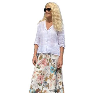 Jiva Fitted Shirt - White Gauze Linen