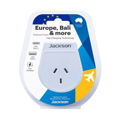 Jackson Travel Adaptor Europe & Bali