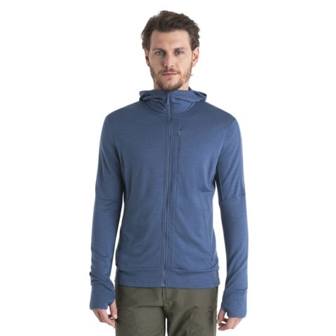 Icebreaker Men's Merino Quantum Long Sleeve Zip Hoodie - Dawn