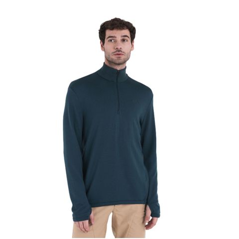 Icebreaker Men's Merino Original Long Sleeve Half Zip Sweater - Fathom