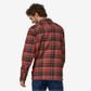 Patagonia Long Sleeved Organic Cotton Midweight Fjord Flannel Shirt - Burl Red
