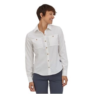 Patagonia Women's Long Sleeved Self Guided Hike Shirt - White