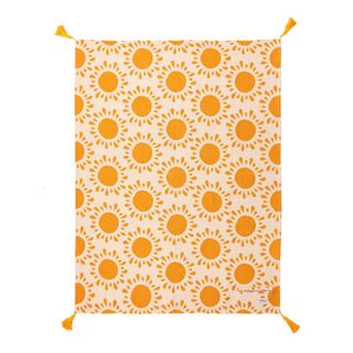 Sunni Scenes Throw Rug - Tangerine