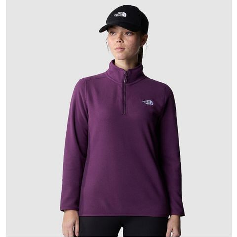 The North Face Women's 100 Glacier ¼ Zip Fleece - Black Currant Purple