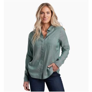 Kuhl Women's Long Sleeve Hadley Shirt - Evergreen