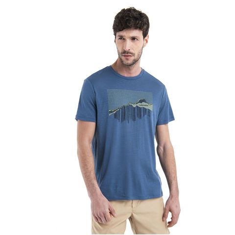 Icebreaker Men's Merino 150 Tech Lite Iii T-shirt Pinnacle Grid - Dawn