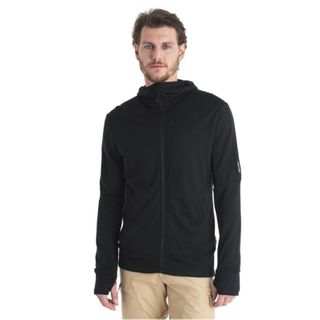 Icebreaker Men's Merino 260 Quantum Iv Long Sleeve Zip Hoodie - Black