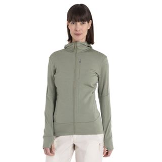 Icebreaker Women's Merino 260 Quantum Iv Zip Hoodie - Lichen