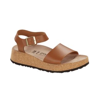 Birkenstock Glenda Natural Leather - Narrow - Ginger Brown