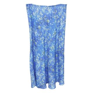 Jiva Maxi Linen Prudence Skirt- Blue Lovebirds