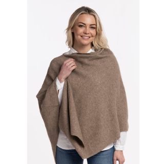 Koru Two Way Poncho - Mocha