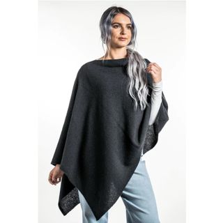 Koru 2 Way Poncho - Charcoal