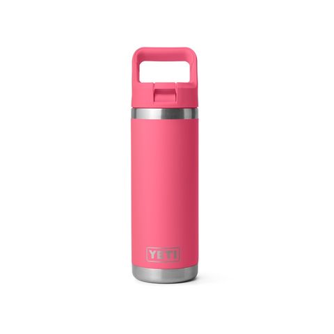 Yeti Rambler 18oz Straw Tropical Pink