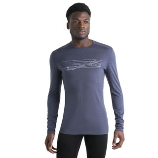 Icebreaker Men's Merino 200 Oasis Long Sleeve Crew Neck Thermal Top - Graphite