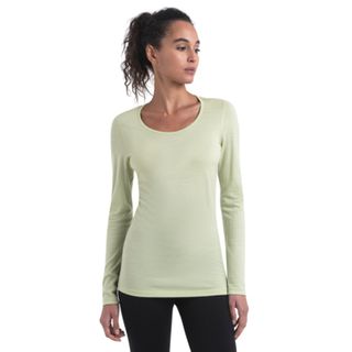 Icebreaker Women's Merino 200 Oasis Long Sleeve Crewe Thermal Top - Glazen