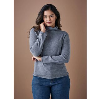 Uimi Rollo Roll Neck Top - Pebble