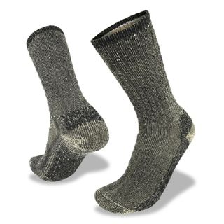 Wilderness Wear Unisex Merino Yak Mountaineer Socks - Black / Tan