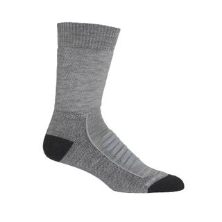 Icebreaker Men's Crew Hike - Heavy Cushion - Blizzard Heather / Snow