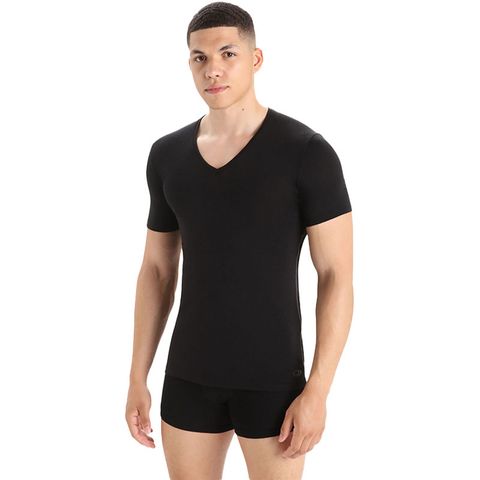 Icebreaker Men's Anatomica Short Sleeve V-neck - Black