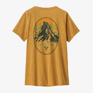 Patagonia Women’s Capilene Cool T-shirt Chouinard Crest - Beeswax Tan