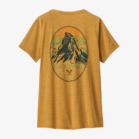 Patagonia Women’s Capilene Cool T-shirt Chouinard Crest - Beeswax Tan