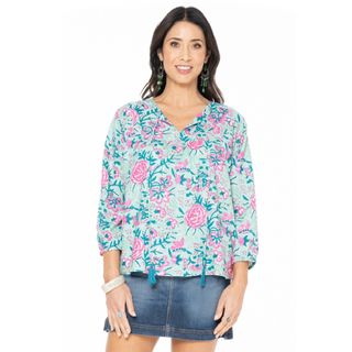 Rasaleela Women's Palais Smock Top - Crete