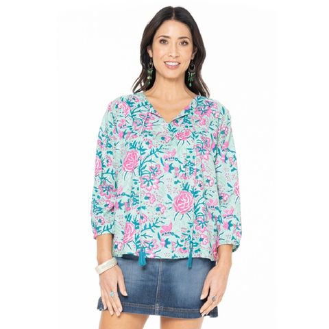 Rasaleela Women's Palais Smock Top - Crete