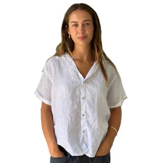 Frockk Women's Linen August Shirt - White