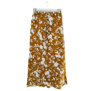 Frockk Women's Linen Anthea Skirt - Tumeric Floral