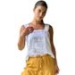 Frockk Women's Linen Andrea Tank - White