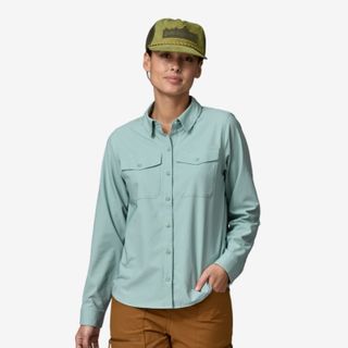 Patagonia Women's Long Sleeved Self Guided Hike Shirt - Thermal Blue