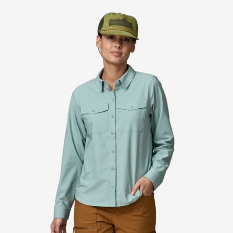 Patagonia Women's Long Sleeved Self Guided Hike Shirt - Thermal Blue