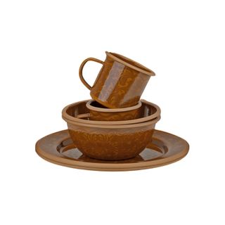 Wandering Folk Camp Collective 6 Piece Enamel Set - Toffee