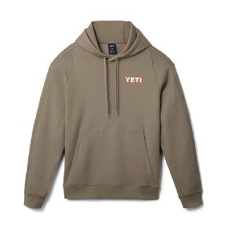 Yeti Wetlands Logo Badge Fleece Hoodie - Taupe