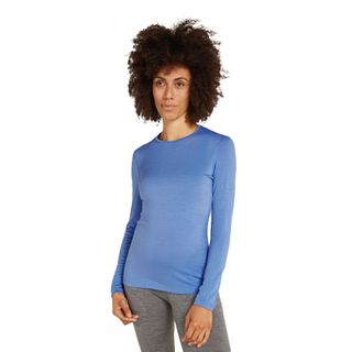 Icebreaker Women's Merino 200 Oasis Long Sleeve Crewe Thermal Top - Baja