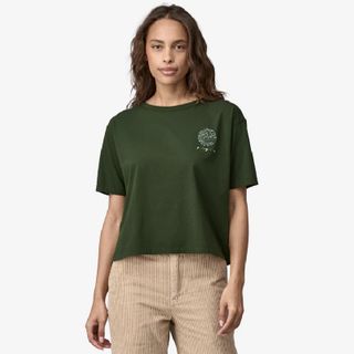 Patagonia Women's Earth Currents Easy-cut Organic T-shirt - Torry Pine Green