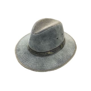 Avenel Cane Washed Cotton Safari Hat - Grey