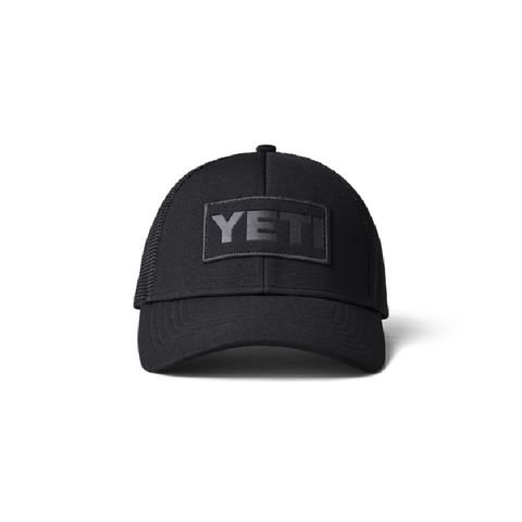 Yeti Logo Patch Low Pro Trucker Hat - Black