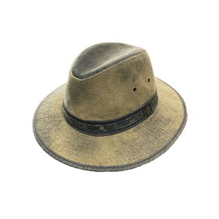 Avenel Cane Washed Cotton Safari Hat - Natural