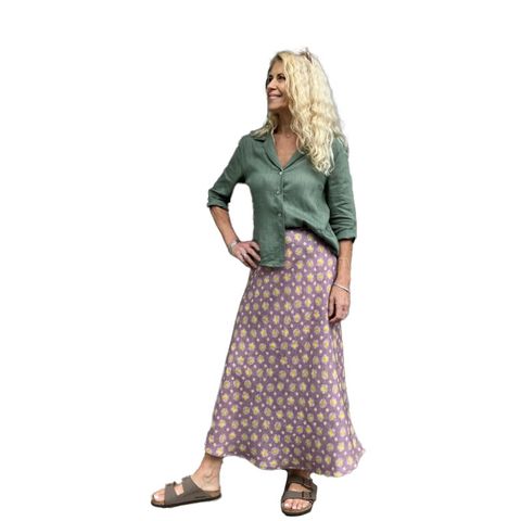 Jiva Maxi Linen Prudence Skirt - Daisies