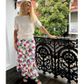 Jiva Maxi Linen Prudence Skirt - Wallpaper Roses