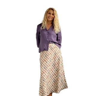 Jiva Maxi Linen Prudence Skirt - Leaves