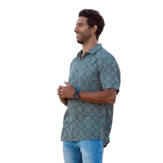 Skumi Men's Shirt - Aqua Green