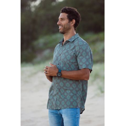 Skumi Men's Shirt - Aqua Green