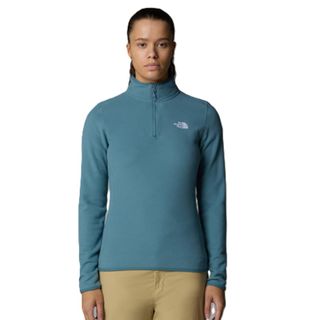 The North Face Women's 100 Glacier &frac14; Zip Fleece - Stormy Blue