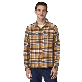 Patagonia Long Sleeved Organic Cotton Midweight Fjord Flannel Shirt - Pufferfish Gold