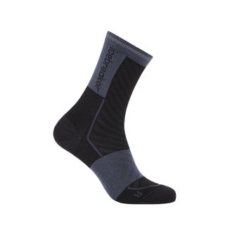 Icebreaker Women's Crew Run - Ultralight Cushion - Black/graphite