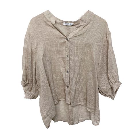 Worthier Women's Aurora Linen Top - Biscuit