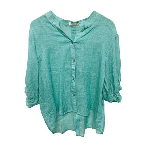 Worthier Women's Aurora Linen Top - Aqua